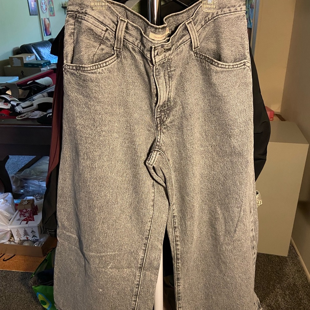Levi's Light Gray Wide Leg Jeans